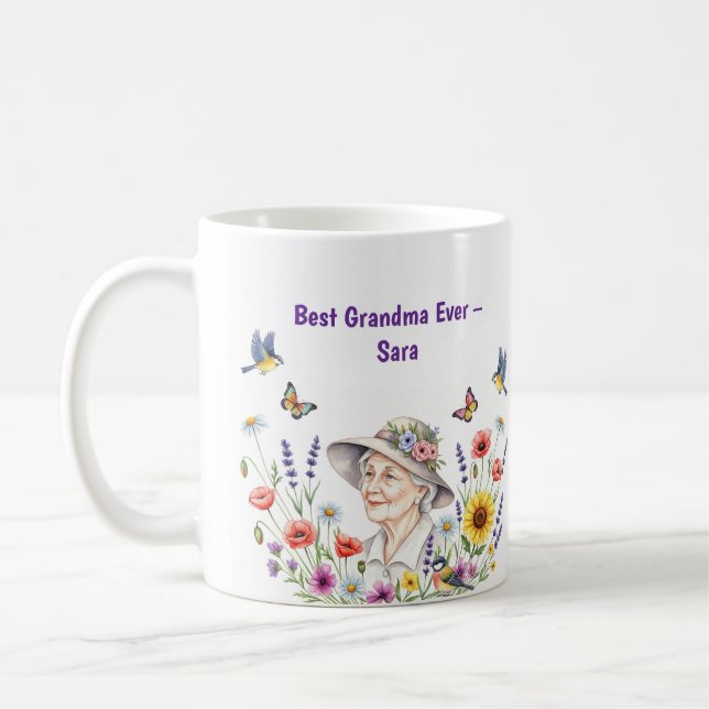 De Café Caneca Floral da Vovó (Esquerda)