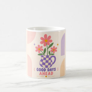 De Café Caneca Floral Dias Felizes à Frente