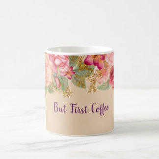 De Café Caneca floral do vintage