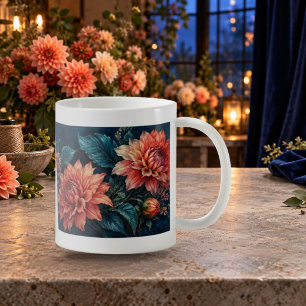 De Café Caneca Floral Jardim Noturno Dahlia