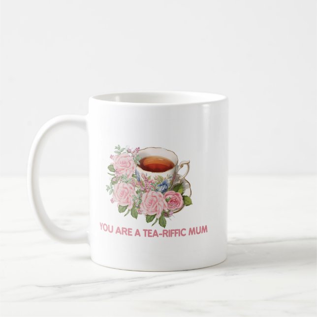 De Café Caneca Floral Mãe Tea-Riffic (Esquerda)