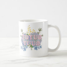 Caneca Floral Mariana Católica Totus Tuus