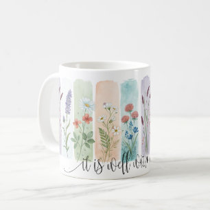 De Café Caneca Floral Minha Alma Está Bem
