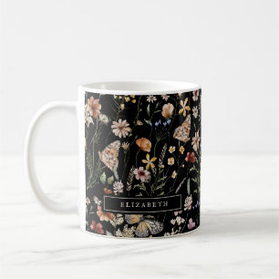 De Café Caneca Floral Monograma