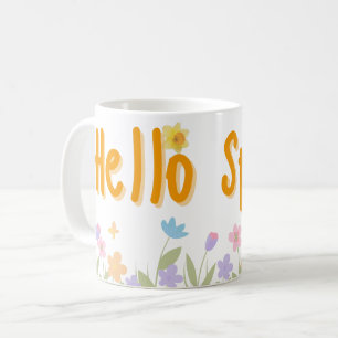 De Café Caneca Floral Olá Primavera
