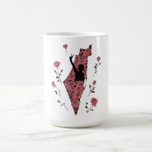 De Café caneca floral palestina