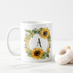 De Café Caneca Floral Personalizada Monograma Nome Persona