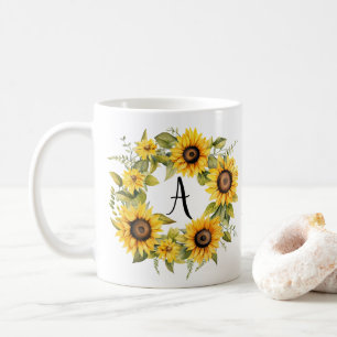 De Café Caneca Floral Personalizada Monograma Nome Persona