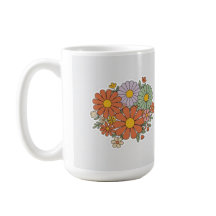 Caneca Floral Retro – Margaridas e Flores Silvestr