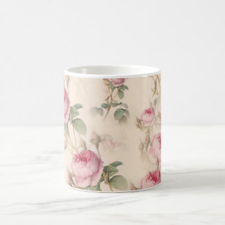De Café Caneca floral rosa