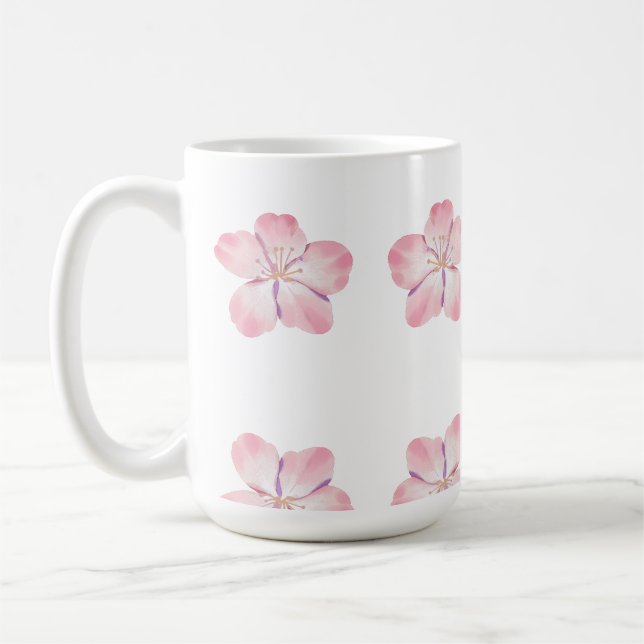 De Café Caneca floral rosa (Esquerda)