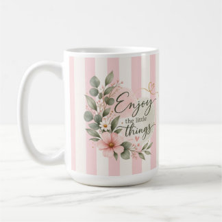 De Café Caneca Floral Rosa Choque “Aproveite as Pequenas C