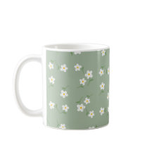Caneca Floral Sage Daisy | Botânica Desenhada à Mã