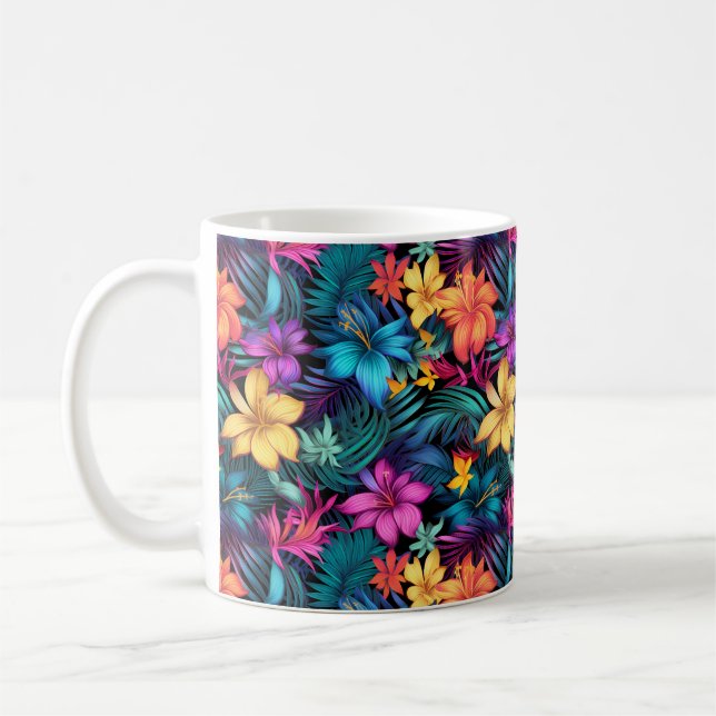 De Café Caneca Floral Tropical (Esquerda)