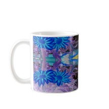 Caneca flores azuis
