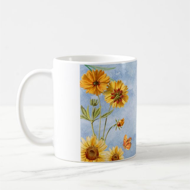 De Café Caneca flores girassol  (Esquerda)