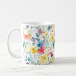 De Café Caneca Flores Primavera Watersolor