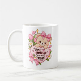 De Café Caneca Fofa com Pequena motivação