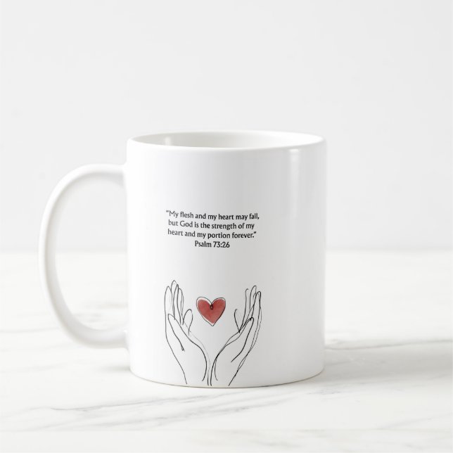 De Café Caneca Força do Meu Coração Salmo 73:26 (Esquerda)