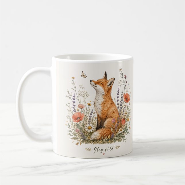 De Café Caneca Fox Stay Wild Wildflowers (Esquerda)