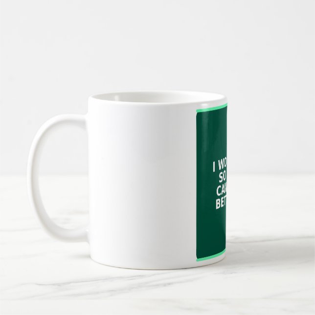 De Café Caneca Gato Engraçado - Trabalho Duro Para Que Meu (Esquerda)