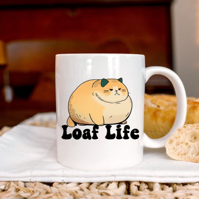 De Café Caneca Gato Gordo Engraçado Vida Mole (Criador carregado)