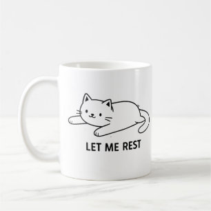 De Café Caneca Gato Preguiçoso Fofo “Deixe-me Descansar”