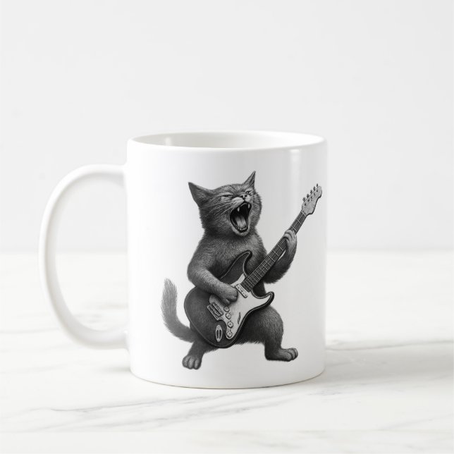De Café Caneca Gato Rocker (Esquerda)