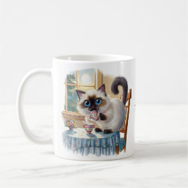 De Café Caneca Gato Siames & Hora do Chá