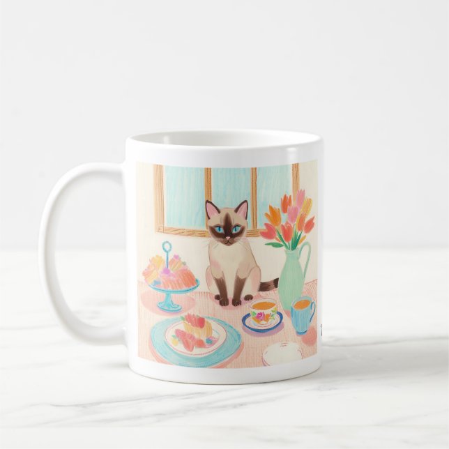 De Café Caneca Gato Siames & Tratamentos Suor (Esquerda)