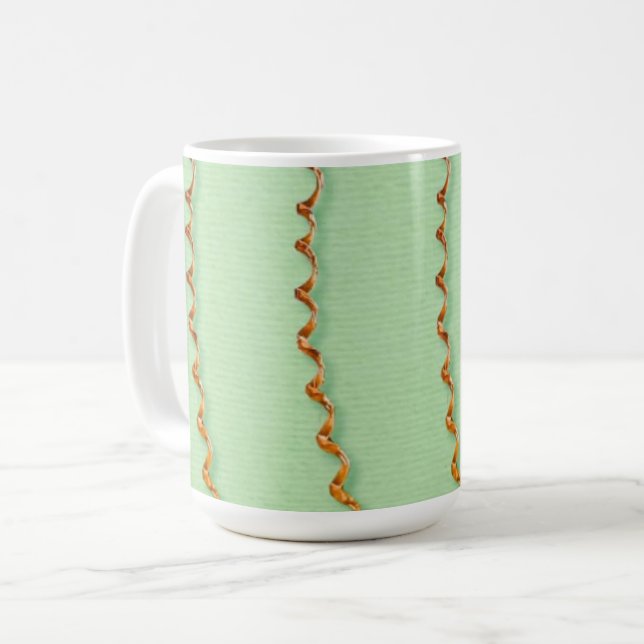 De Café Caneca gavinhas verde (Frente Esquerda)