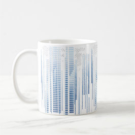 De Café Caneca Geométrica Abstrata Azul