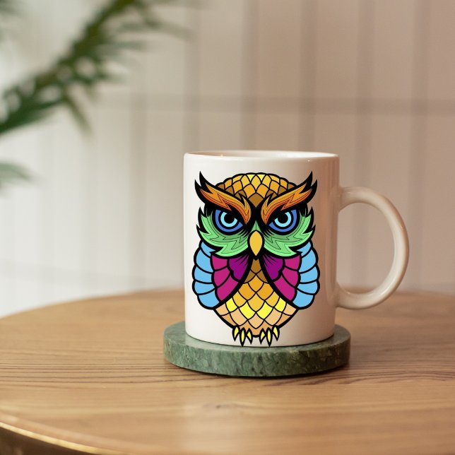 De Café caneca geométrica colorida (Criador carregado)