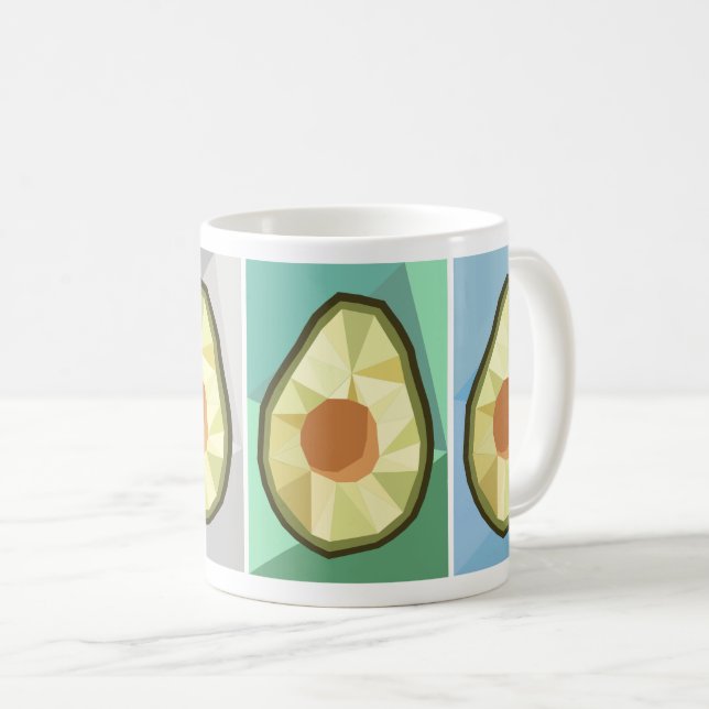 De Café Caneca geométrica dos abacates (Frente Esquerda)