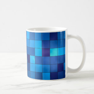De Café Caneca geométrica dos quadrados do azul e do