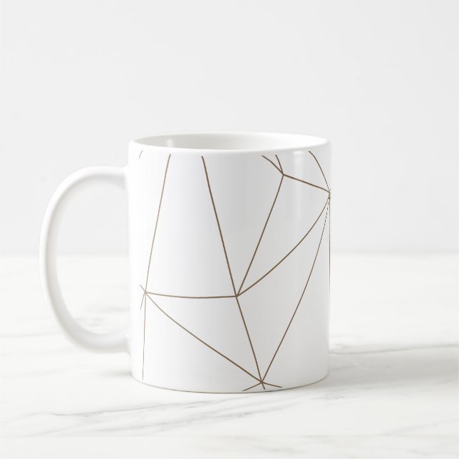 De Café Caneca Geométrica Dourada e Branca Mix & Match (Esquerda)