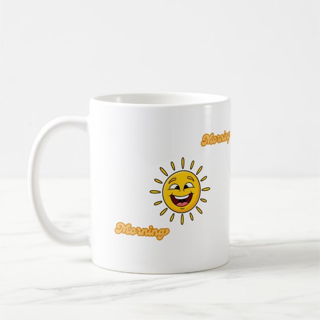 De Café Caneca Gráfica Artística do Sol Dourado Radiante (Esquerda)