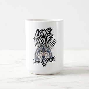 De Café Caneca Gráfica Lobo Solitário