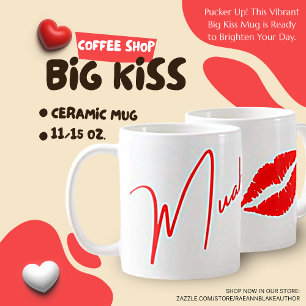 De Café Caneca Grande Beijo