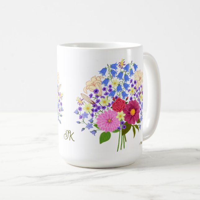 De Café Caneca Grande Blumenstrauss Clássica (Frente Esquerda)