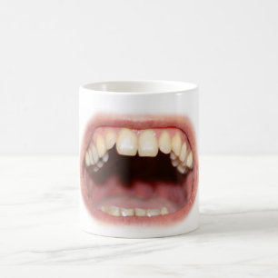 De Café Caneca grande da boca e dos dentes/copo