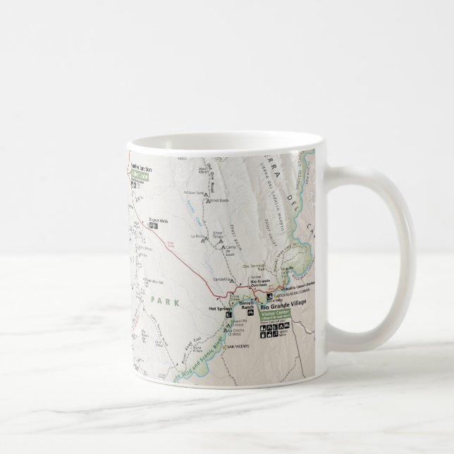De Café Caneca grande do mapa da curvatura (Texas) (Direita)