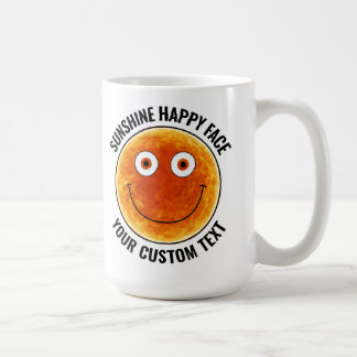 De Café Caneca Grande Personalizada com Rosto Feliz Sunshi