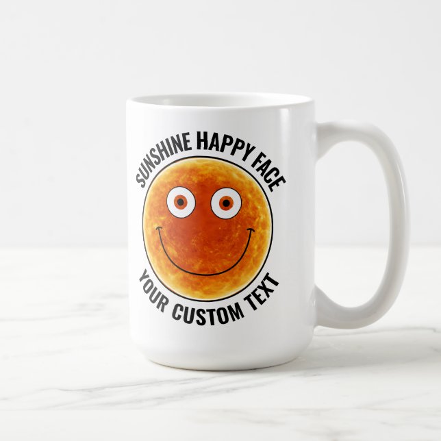 De Café Caneca Grande Personalizada com Rosto Feliz Sunshi (Direita)