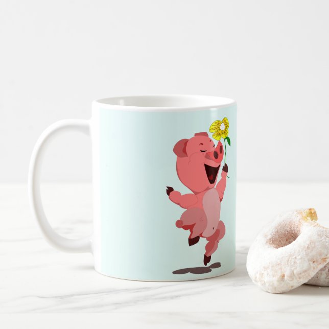 De Café Caneca Happy Pig (Com Donut)