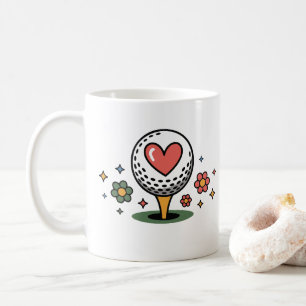De Café Caneca Heart With Floral Elements — Saúde & Bem-Es