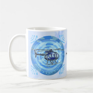 De Café Caneca Helicóptero Céu Azul