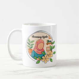 De Café Caneca Hijabi em Flor