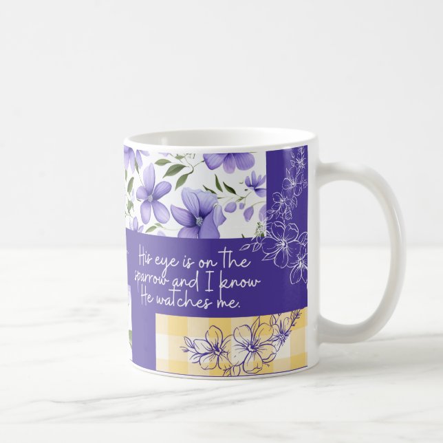 De Café caneca His eye is on the sparrow (Direita)