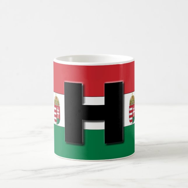 De Café Caneca húngara da bandeira e da crista (Centro)